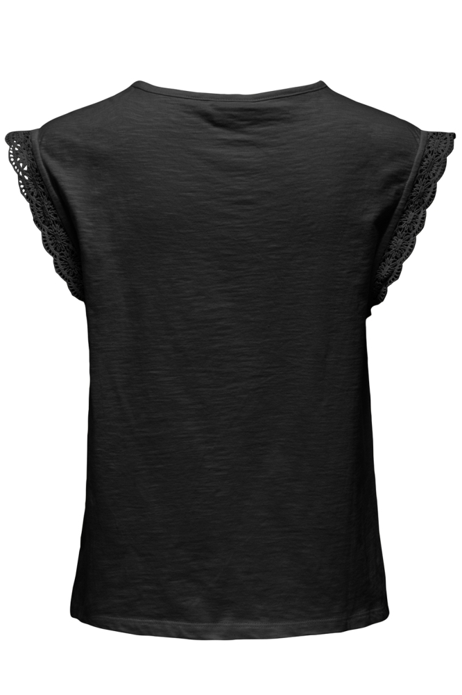 JDYSALVA LIFE S/L CROCHET TOP JRS N 15318217 BLACK